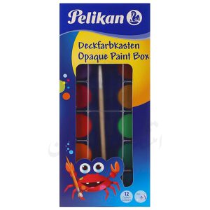 آبرنگ 12 رنگ پلیکان Pelikan مدل درب طلقی
