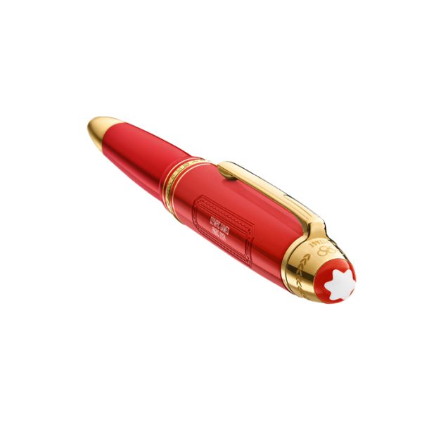 خودنویس مون بلان Montblanc مدل 146 المپیک 1924 پاریس تمام قرمز گیره طلایی - تصویر 3