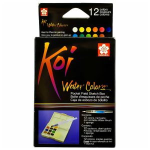 آبرنگ 12 رنگ ساکورا Sakura مدل Koi