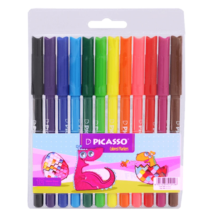ماژیک رنگ آمیزی پیکاسو Picasso مدل کالی کیدز (بسته 12 عددی)