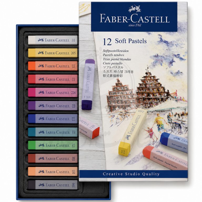 گچ پاستل کامل فابرکاستل Faber Castell نیمه حرفه ای 12 عددی