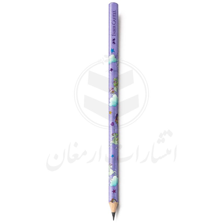 مداد مشکی بدنه مثلثی فابرکاستل Faber Castell طرح تک شاخ بنفش
