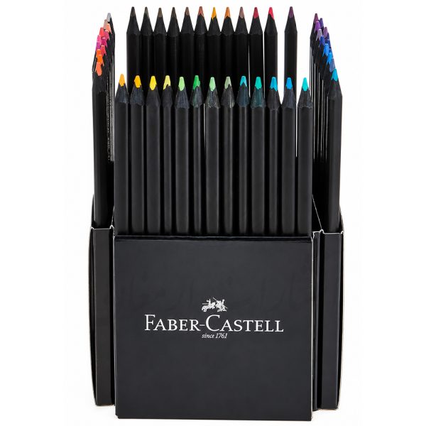 مداد رنگی ۵۰ رنگ بدنه مشکی فابرکاستل FaberCastle جعبه مقوایی - تصویر 2