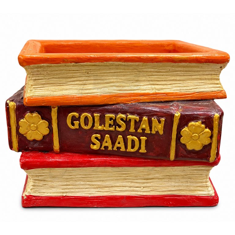 گلدان کتابی دکوری طرح گلستان سعدی